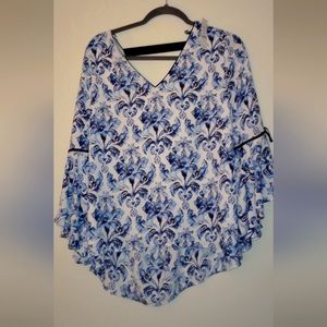 🍒NWT WHBM Printed Elsa Blouse size 12